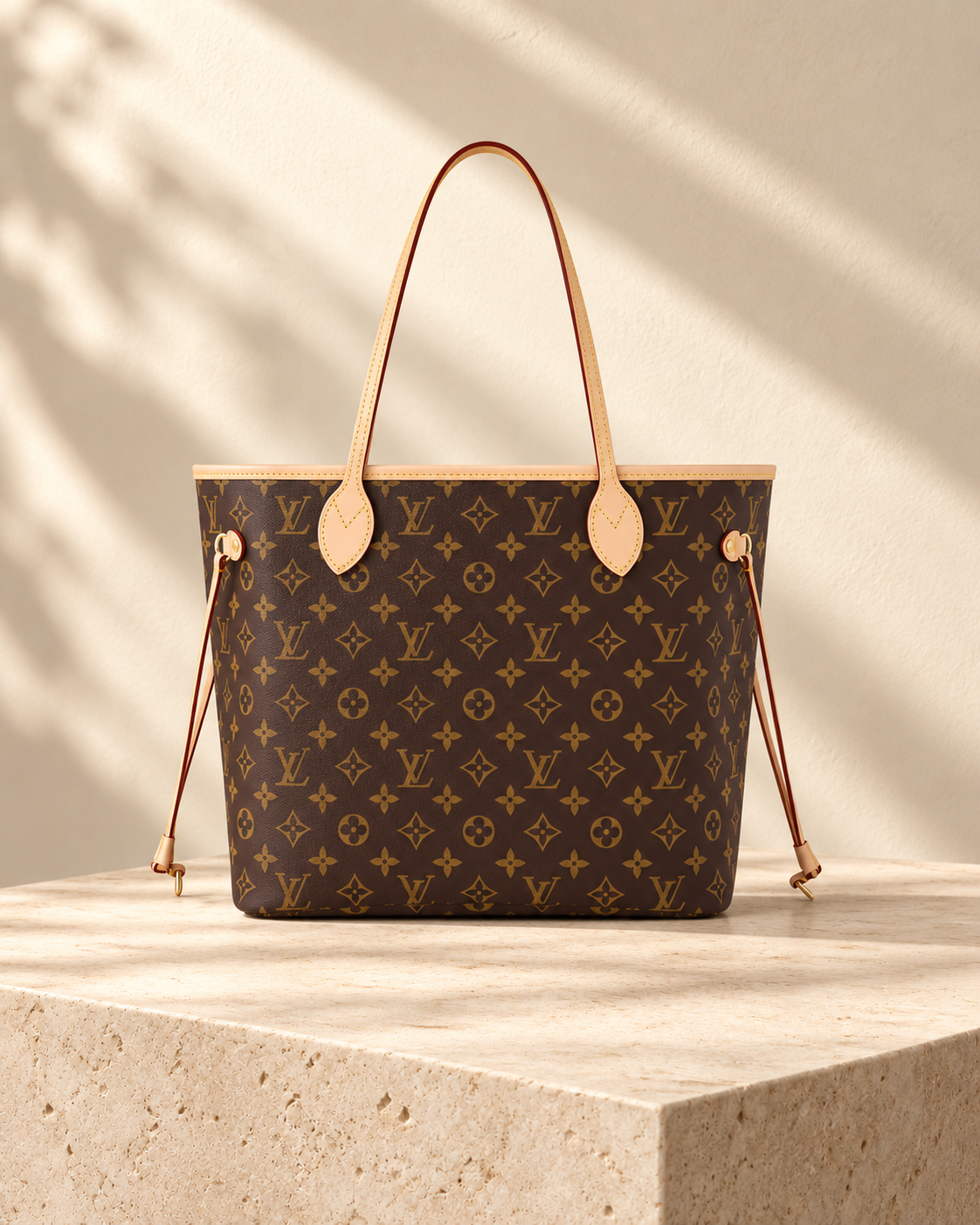 Borsa shopper Romane — Stampa marrone