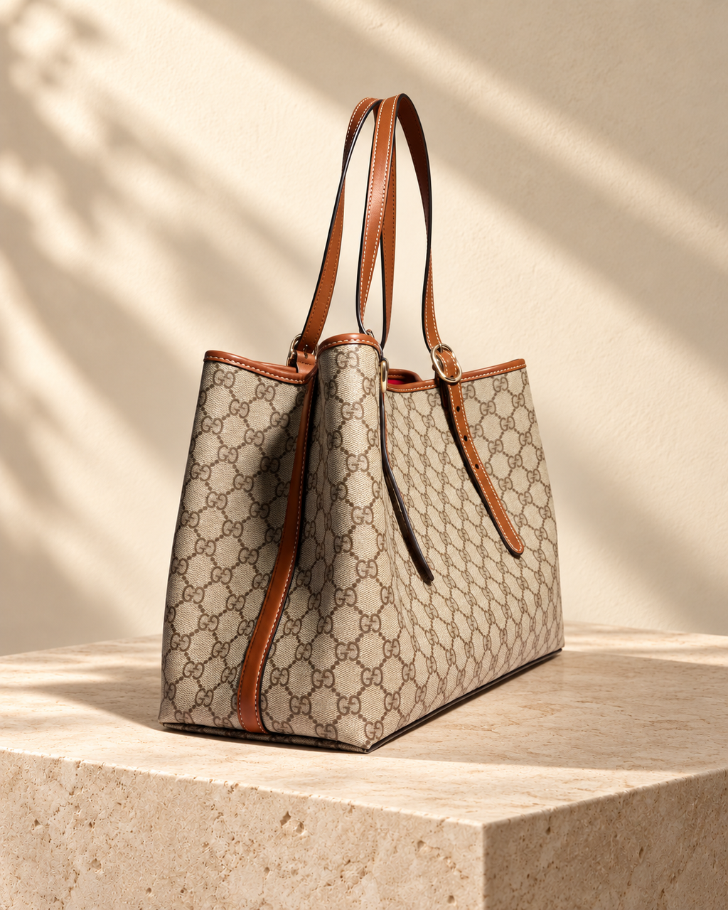 Cabas Clémence — Beige et brun