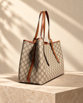 Cabas Clémence — Beige et brun