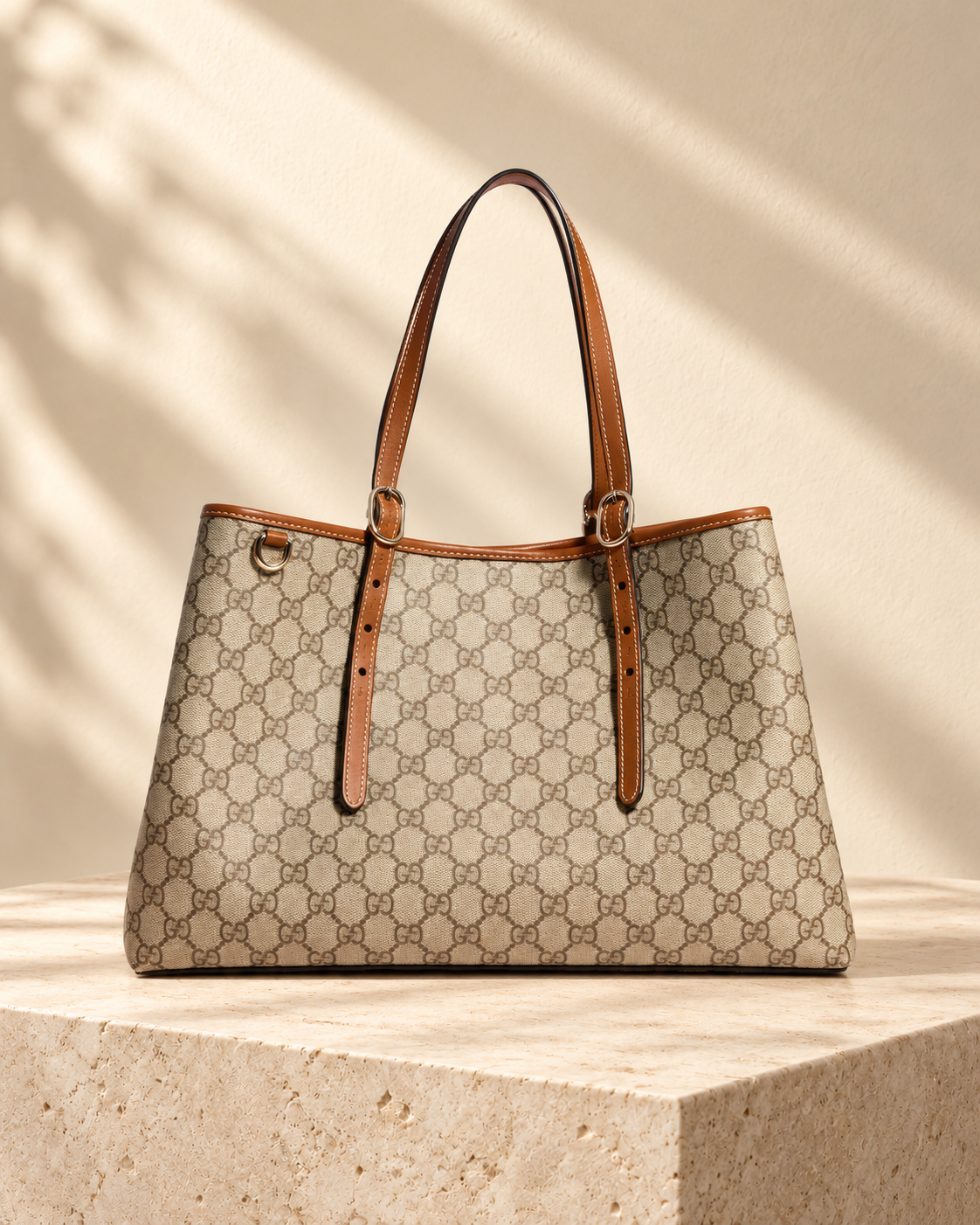 Cabas Clémence — Beige et brun