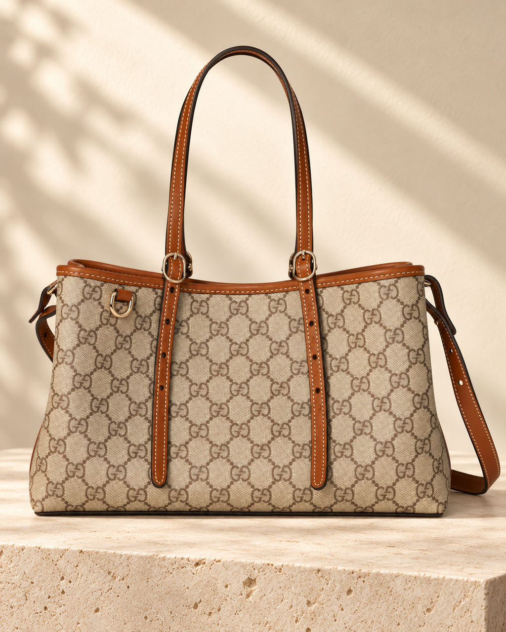 Maëlle crossbody bag — Beige and brown
