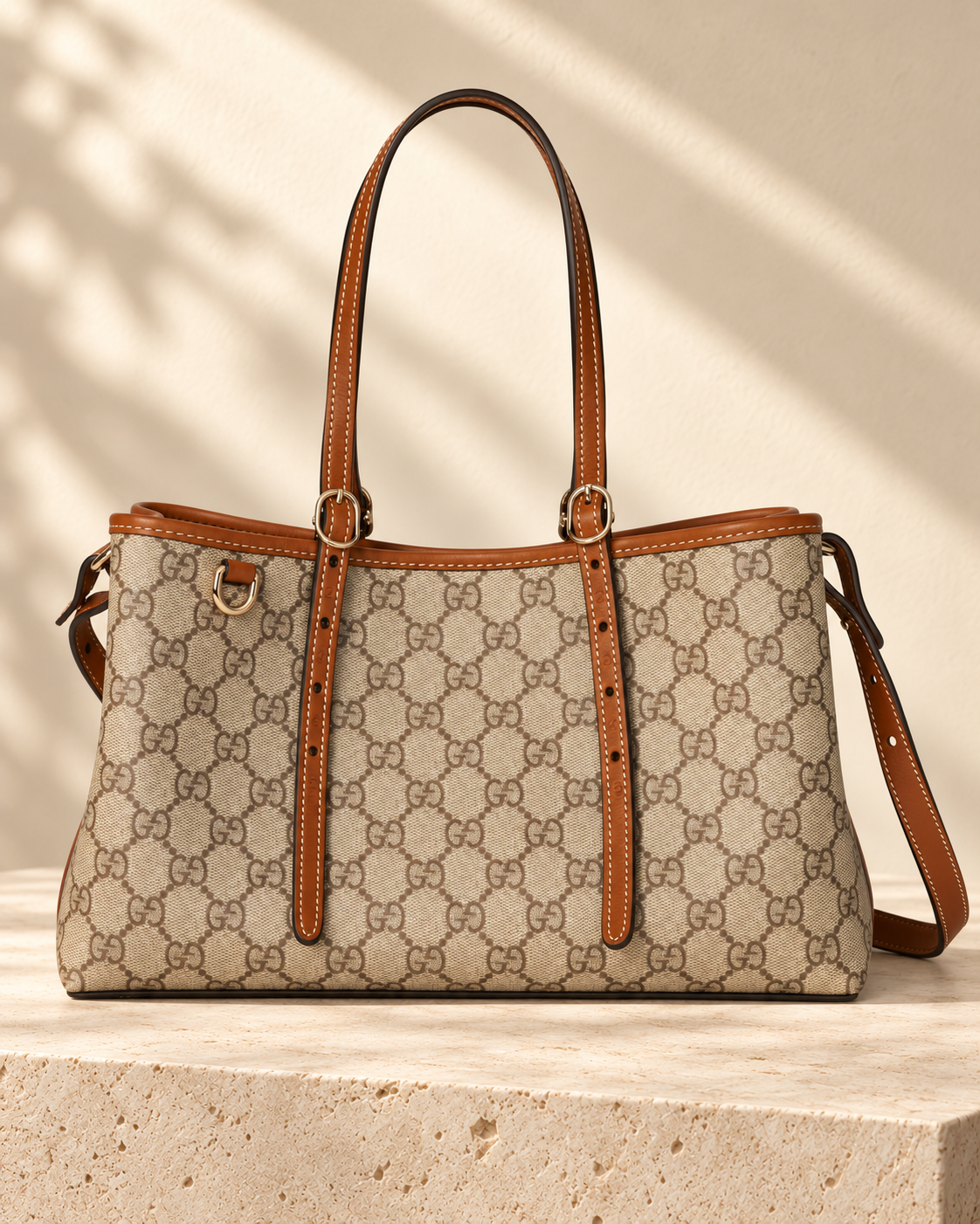 Maëlle crossbody bag — Beige and brown