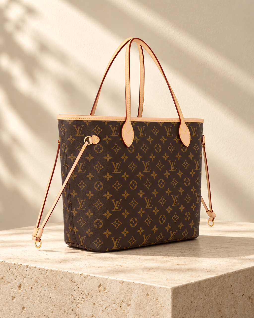 Borsa shopper Romane — Stampa marrone