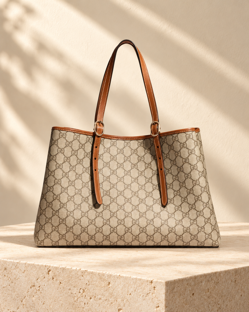 Cabas Clémence — Beige et brun
