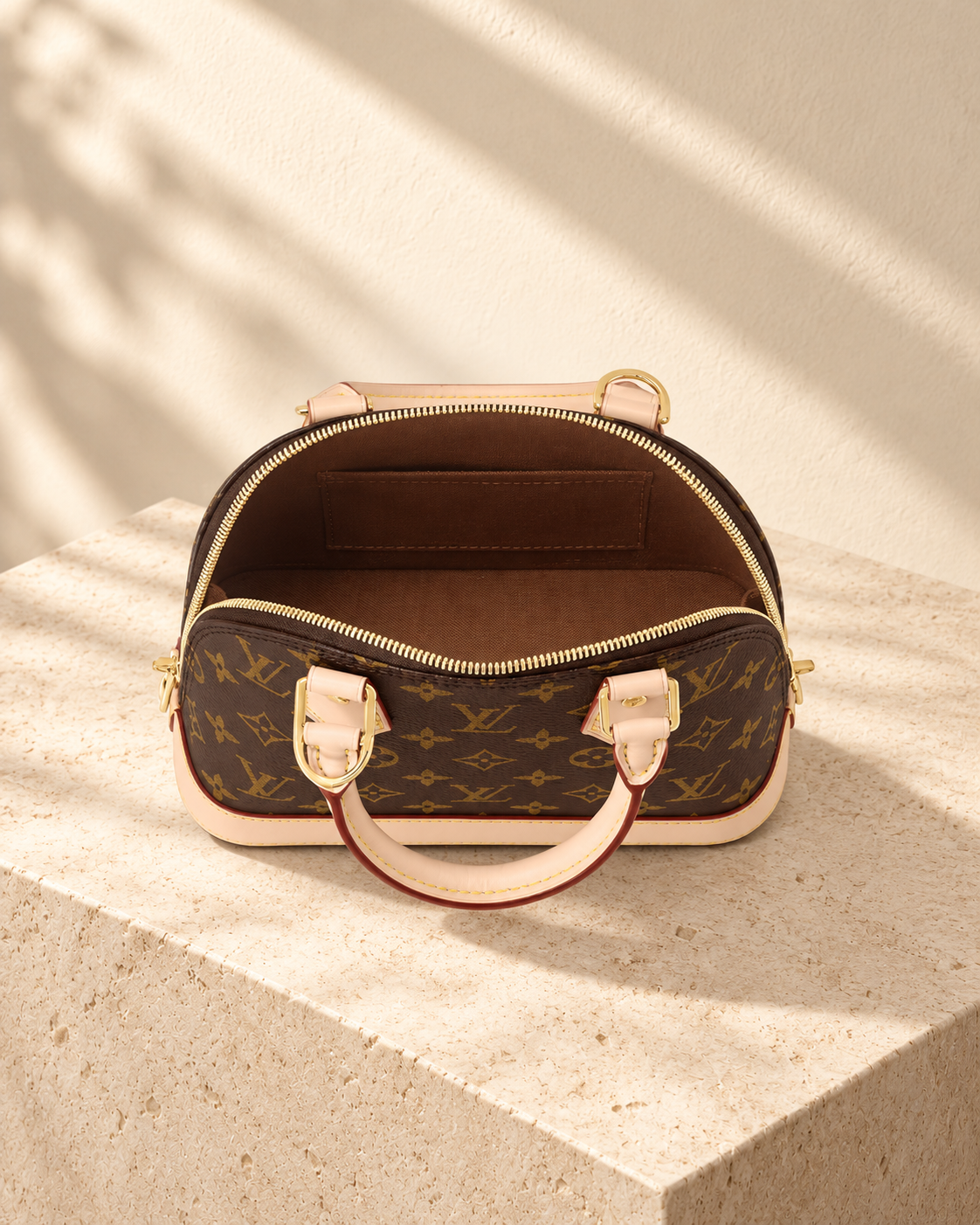Zoé mini bag — Brown print