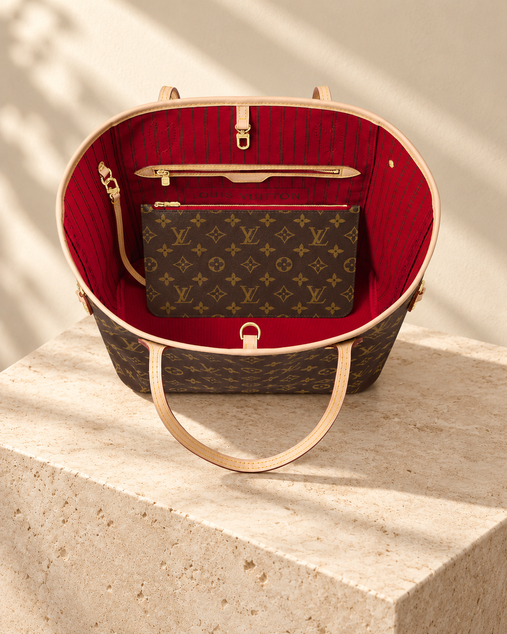Borsa shopper Romane — Stampa marrone