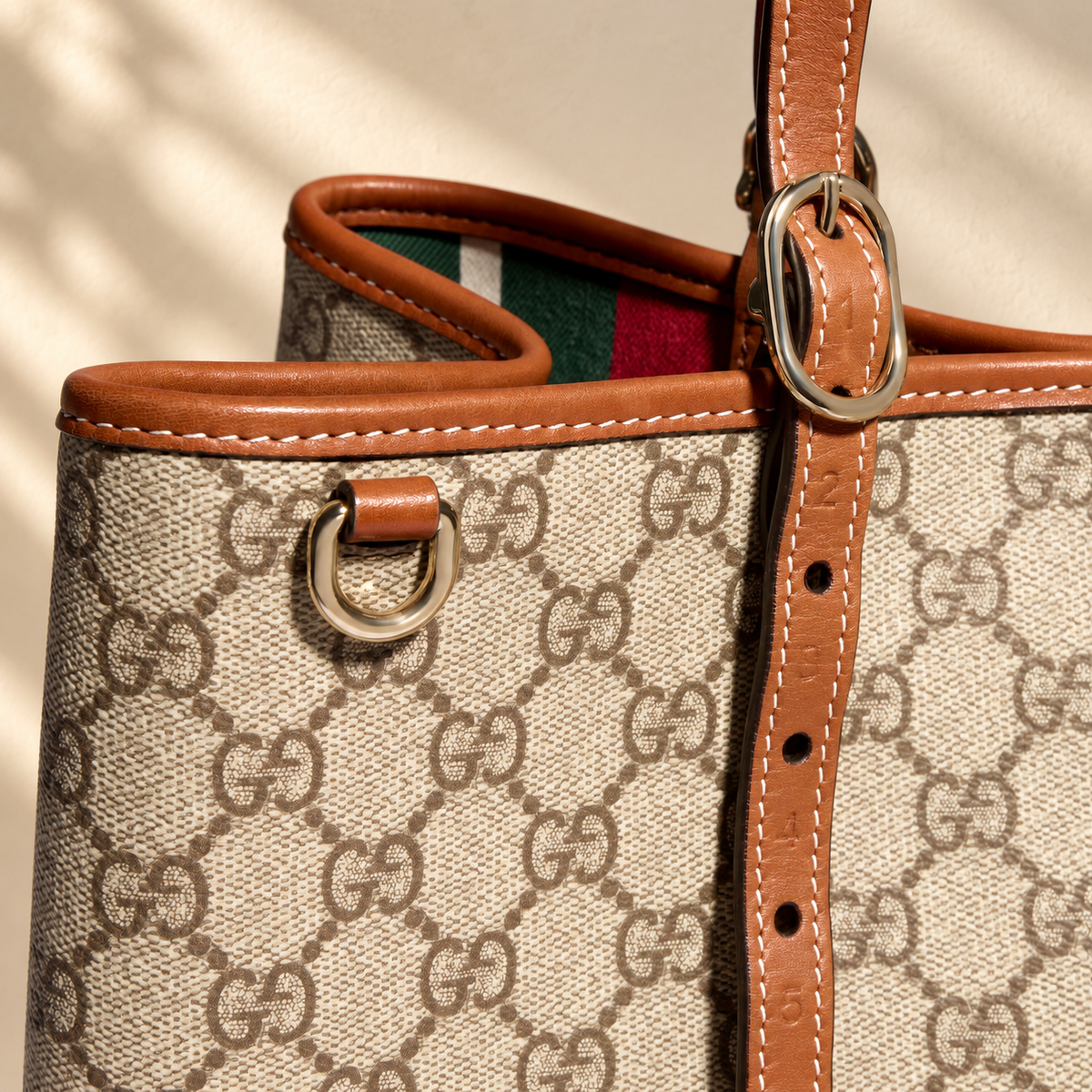 Cabas Clémence — Beige et brun