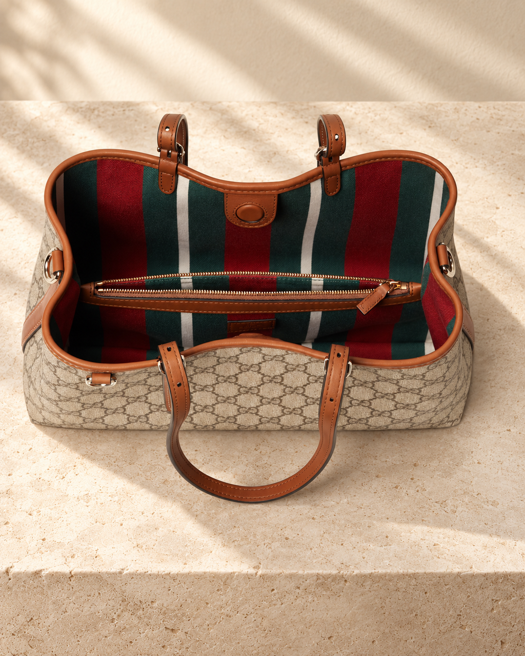 Maëlle crossbody bag — Beige and brown