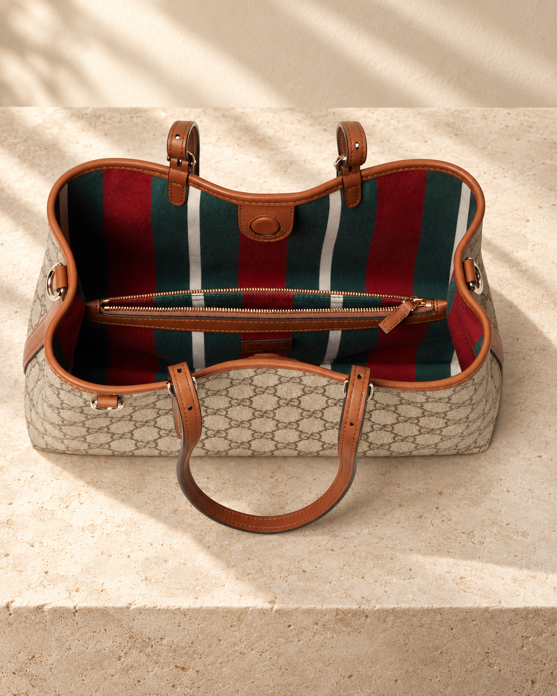 Maëlle crossbody bag — Beige and brown