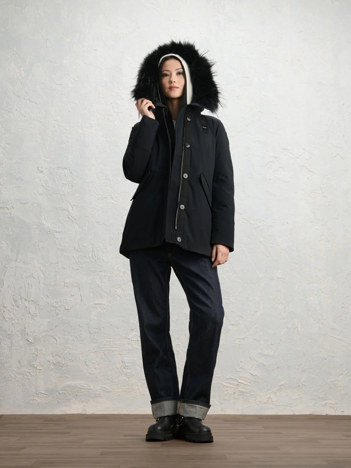 Parka Blauer Irma — Nero — vista 3
