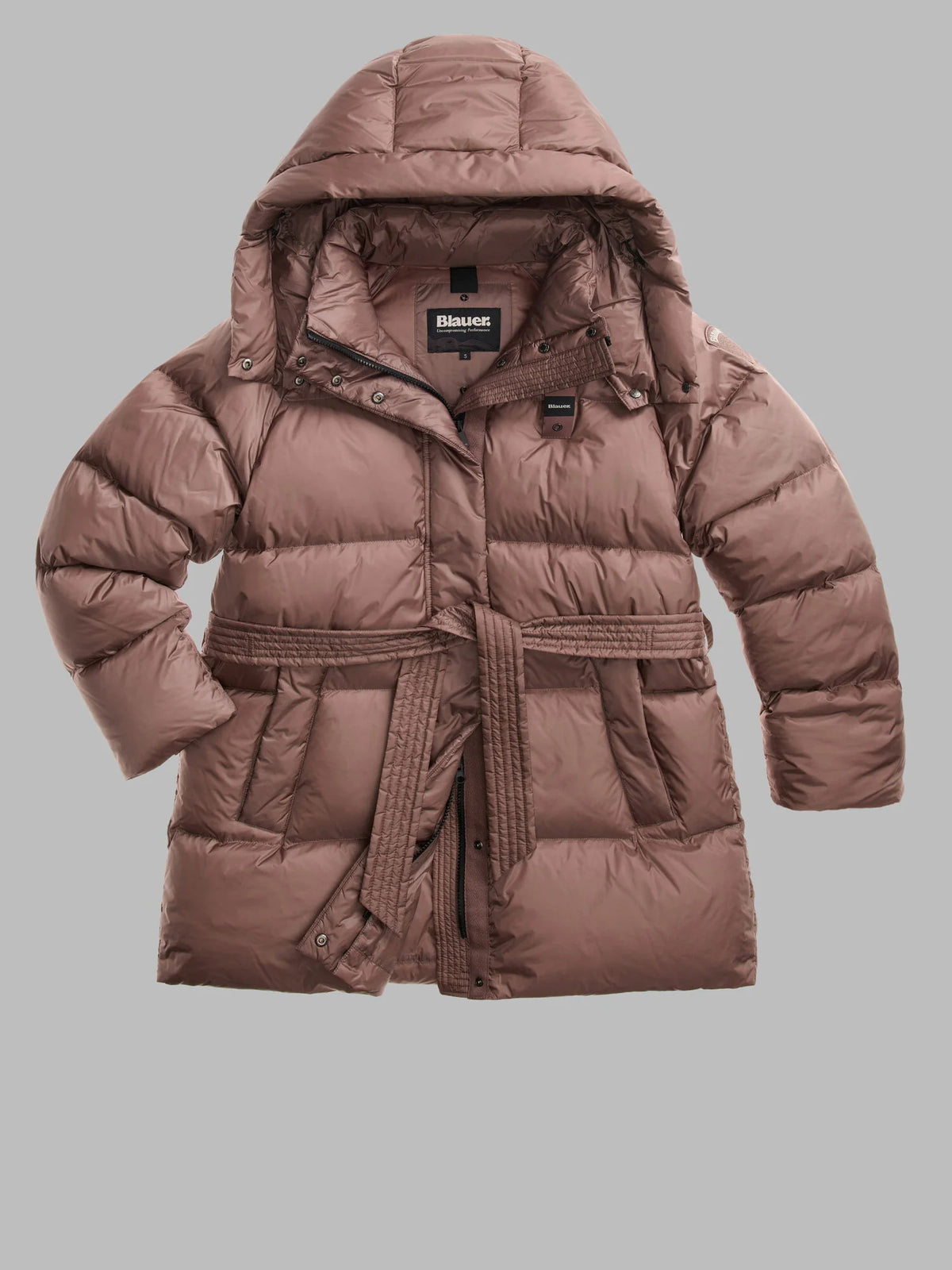 Blauer Granger long down jacket — Brown — view 2