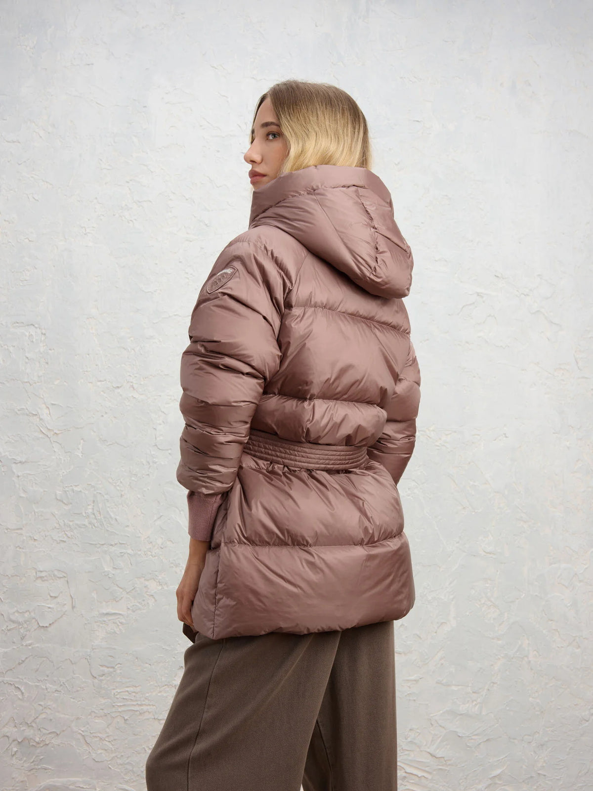 Blauer Granger long down jacket — Brown — view 4