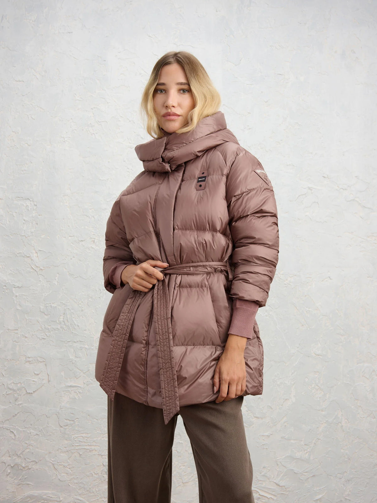 Blauer Granger long down jacket — Brown
