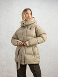 Blauer Granger long down jacket — Fog grey