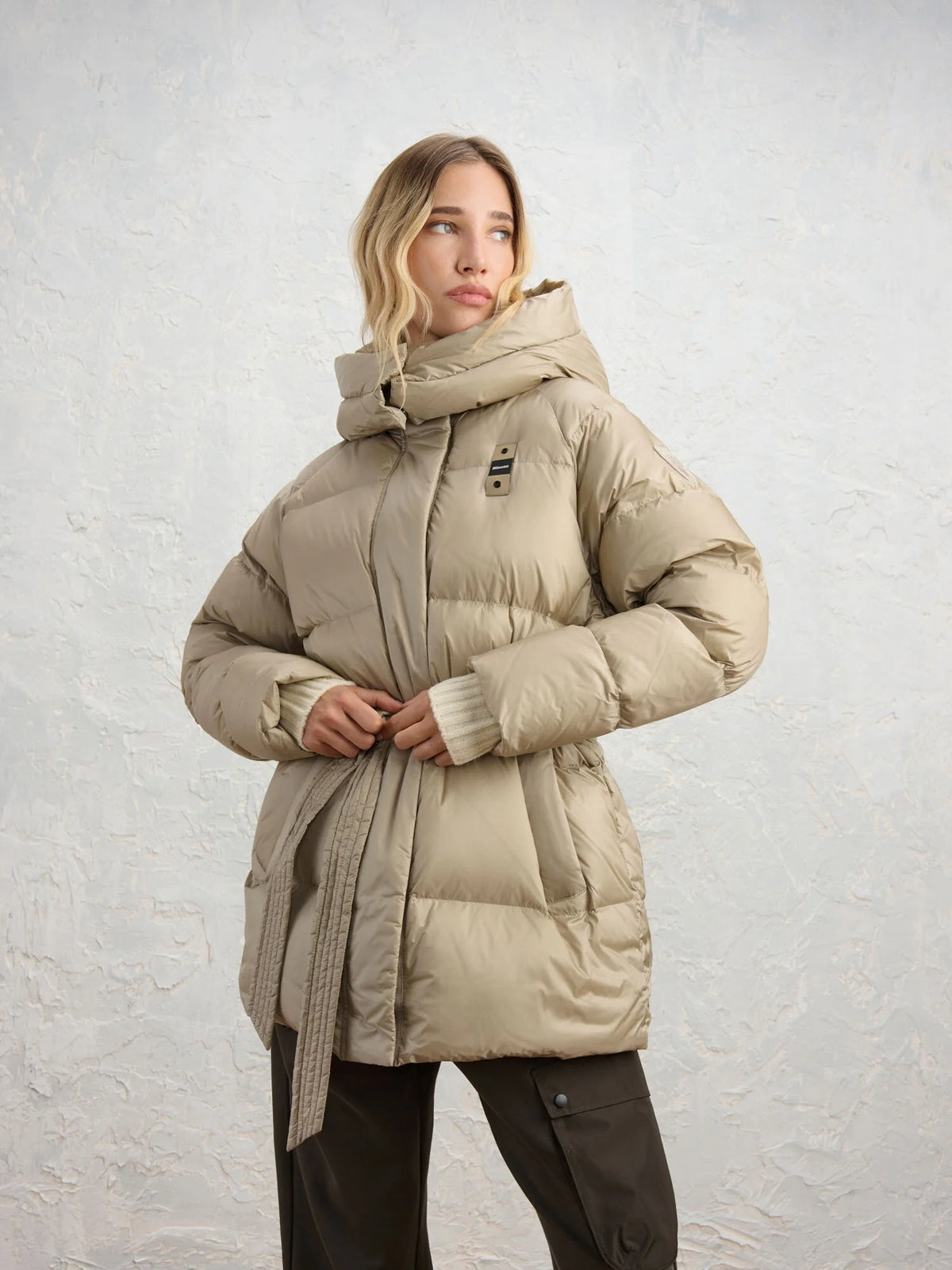 Piumino lungo Blauer Granger — Grigio nebbia