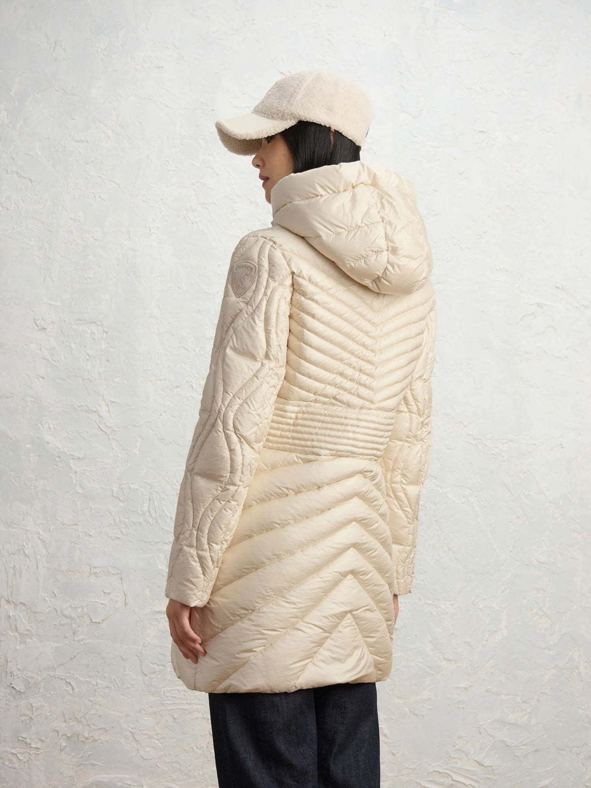 Blauer Forsyth long down jacket — Birch beige — view 4