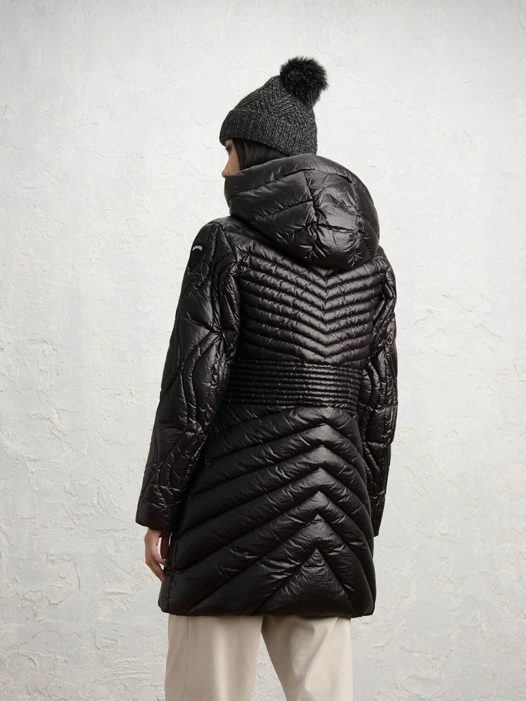 Blauer Forsyth long down jacket — Black — view 4