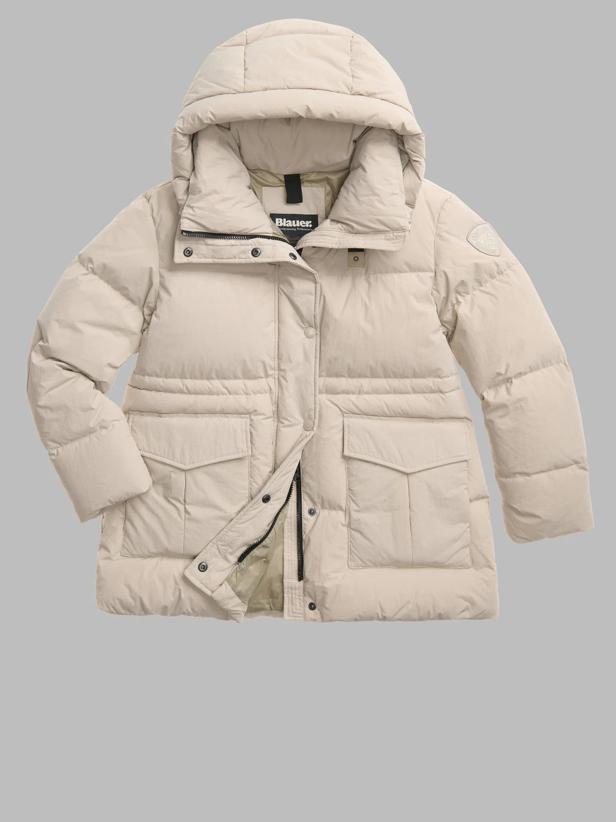 Piumino lungo Blauer Chelsea — Grigio nebbia — vista 2