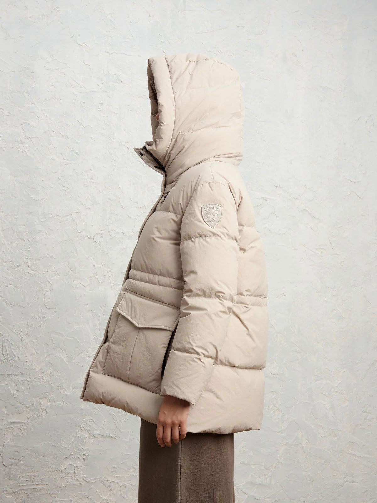 Piumino lungo Blauer Chelsea — Grigio nebbia — vista 4