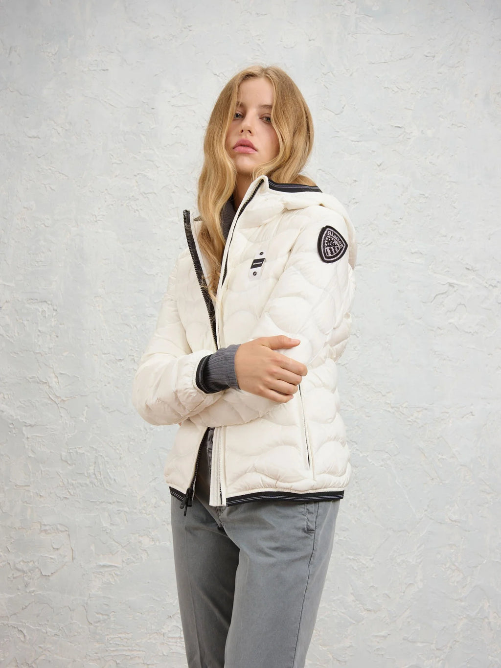 Blauer Camelia down jacket — Optical white