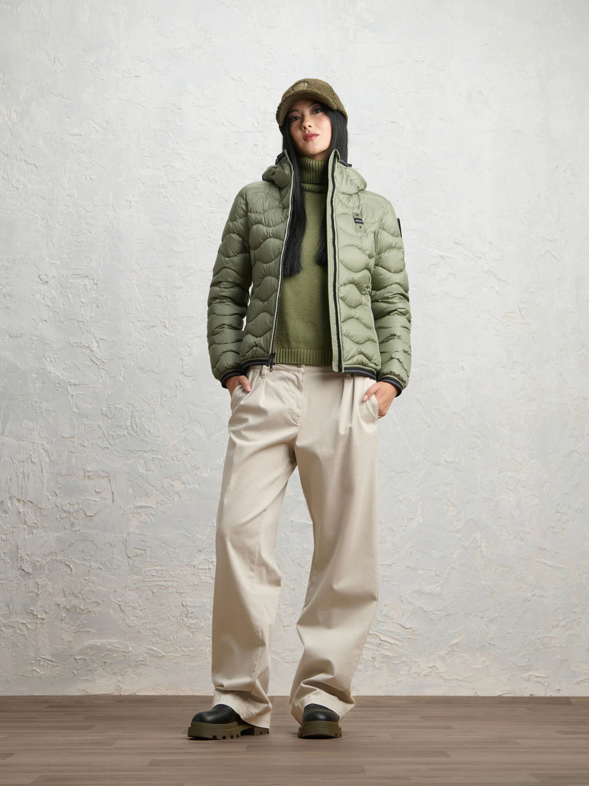 Blauer Camelia down jacket — Oil green — view 3