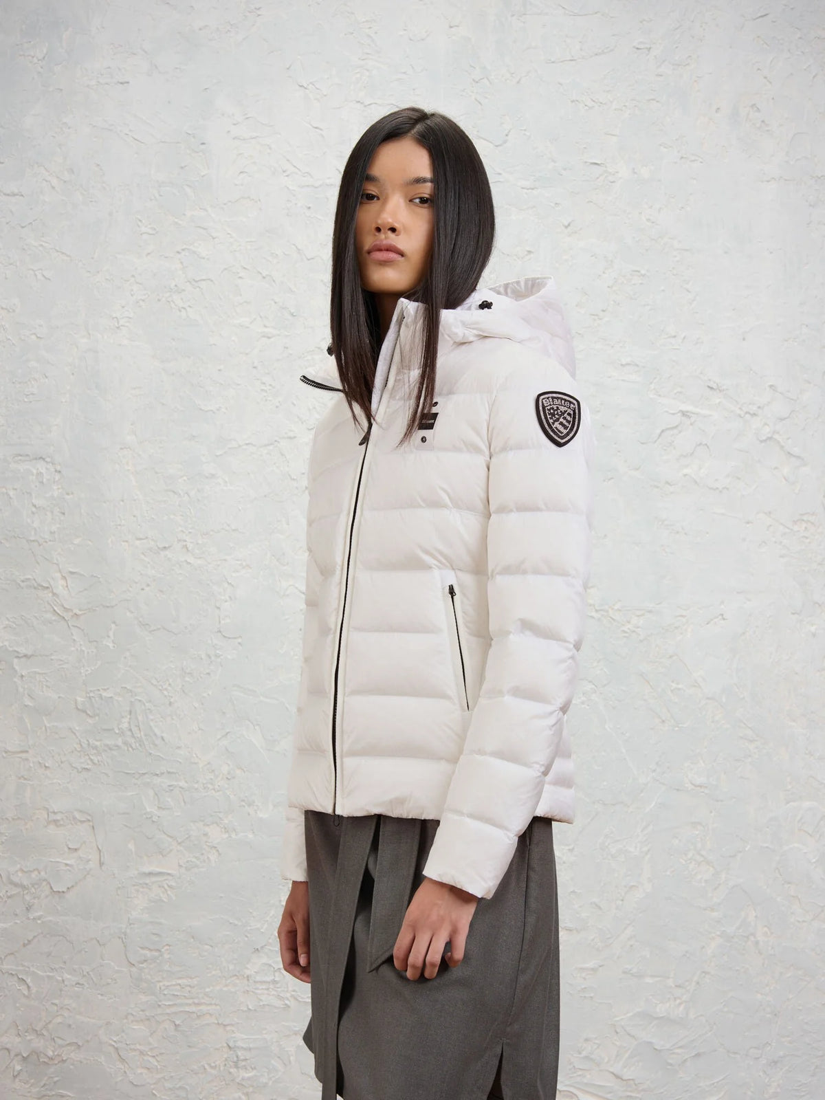 Blauer Charme down jacket — Optical white
