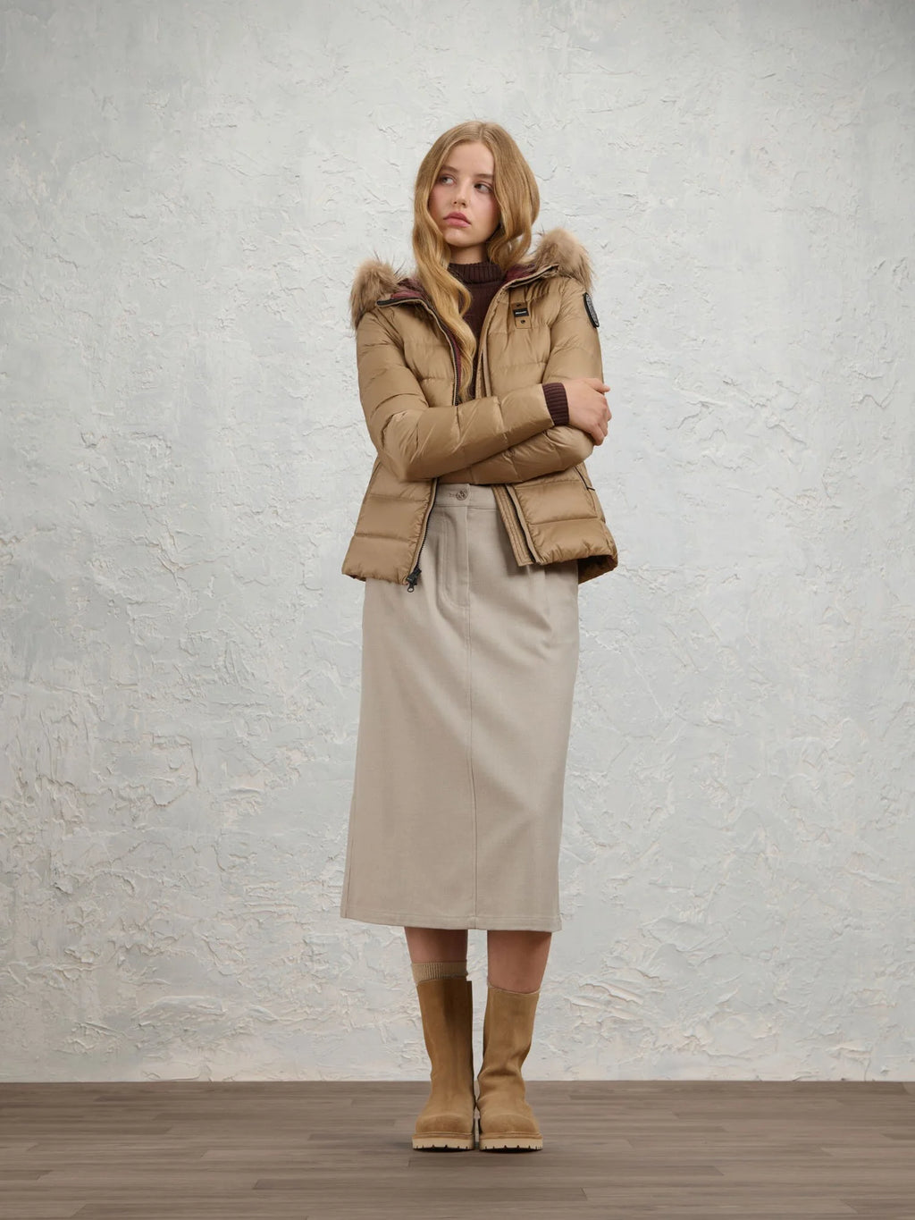 Blauer Arcadia down jacket — Café au lait — view 3