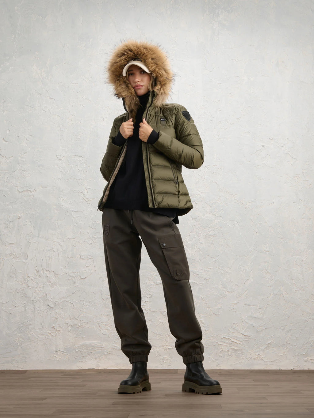 Blauer Arcadia down jacket — Dark olive — view 3