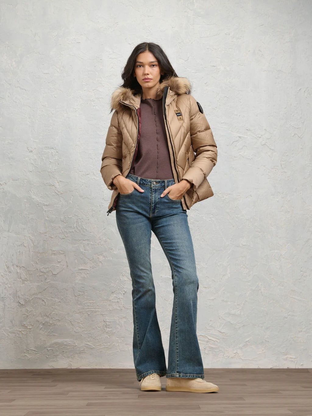 Blauer Alicia down jacket — Café au lait — view 3