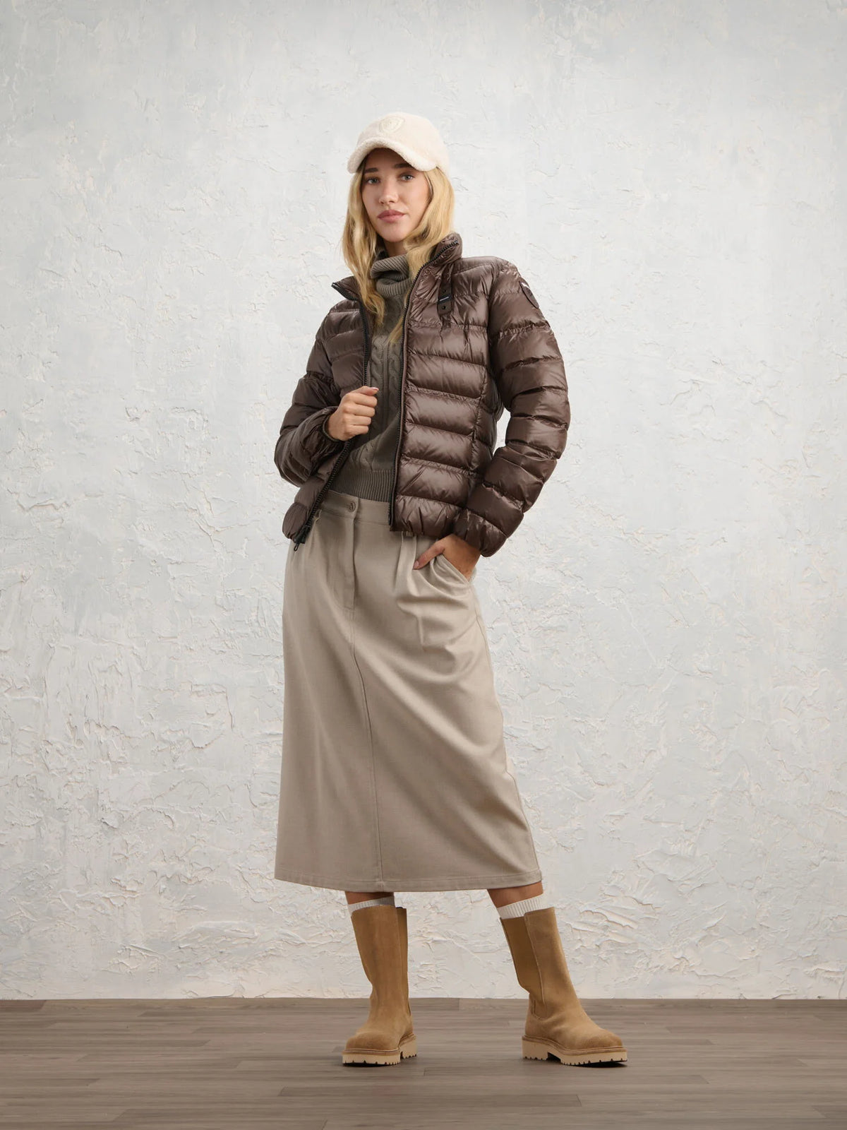 Piumino Blauer Georgia — Marrone — vista 3