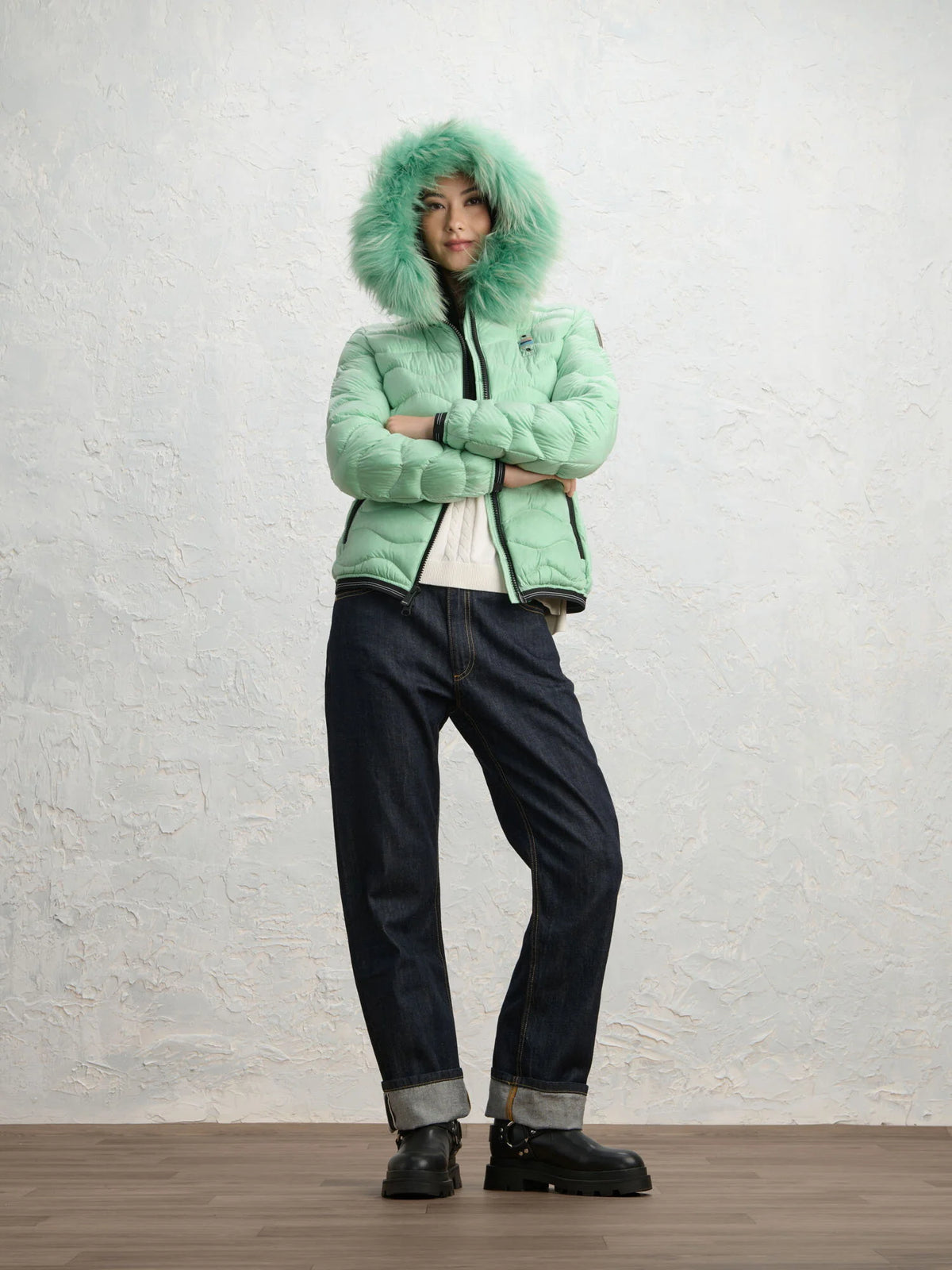 Piumino Blauer Aldie Colors — Verde veleno — vista 3