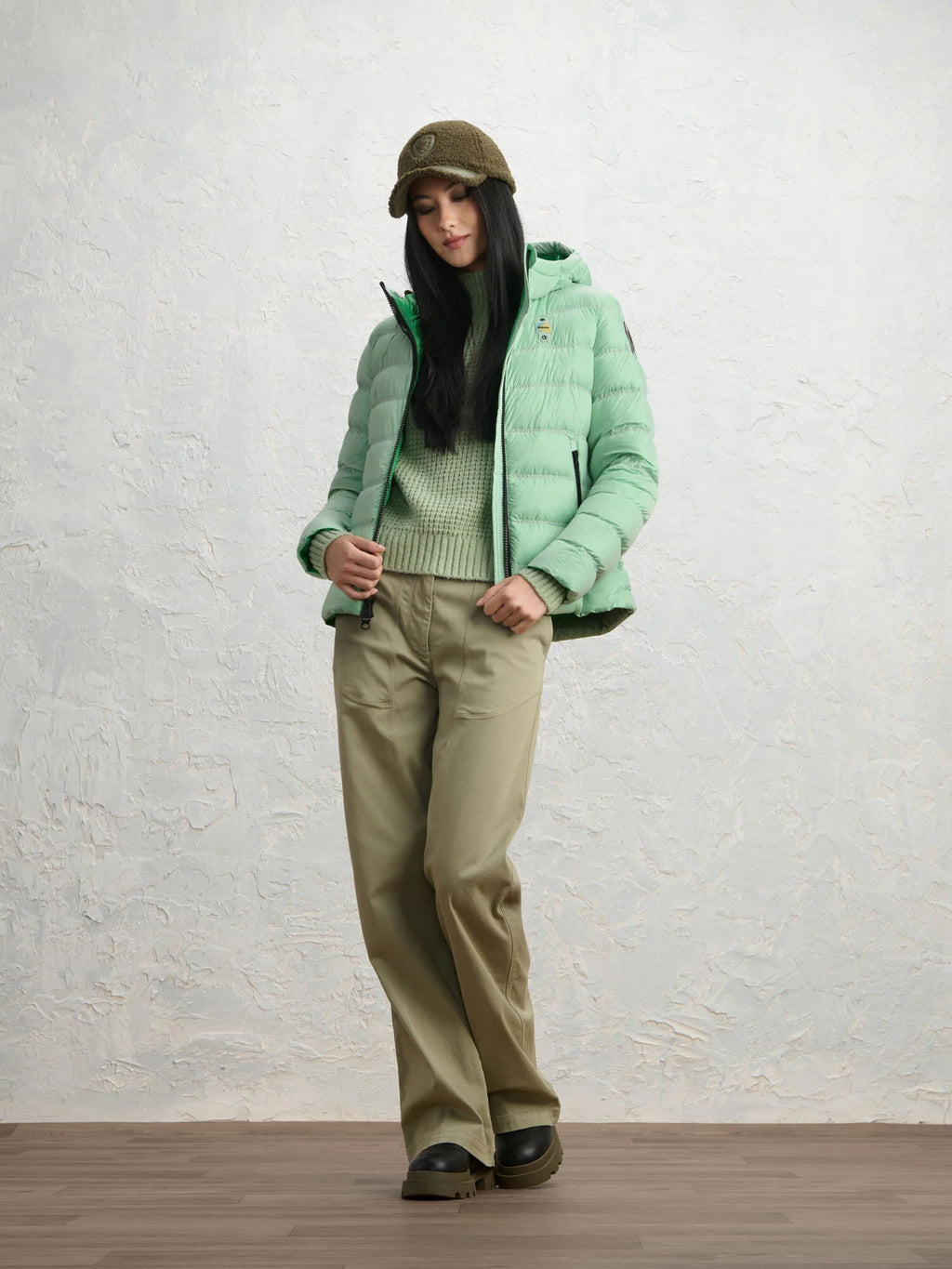 Piumino Blauer Charme Colors — Verde veleno — vista 3