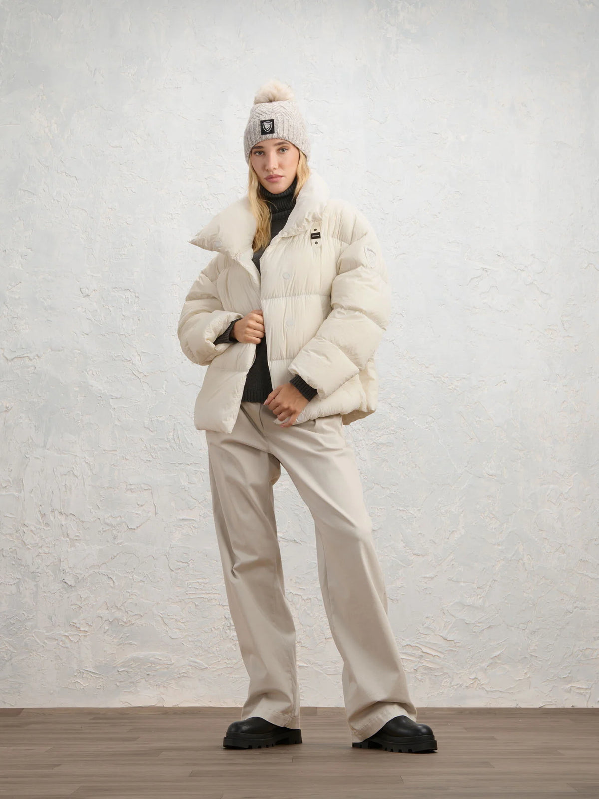 Piumino Blauer Ross — Bianco — vista 3