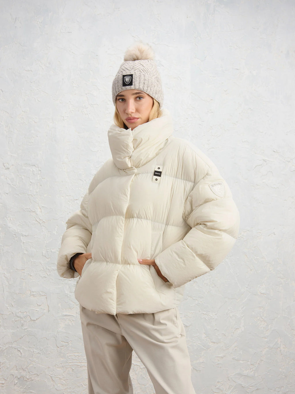 Piumino Blauer Ross — Bianco