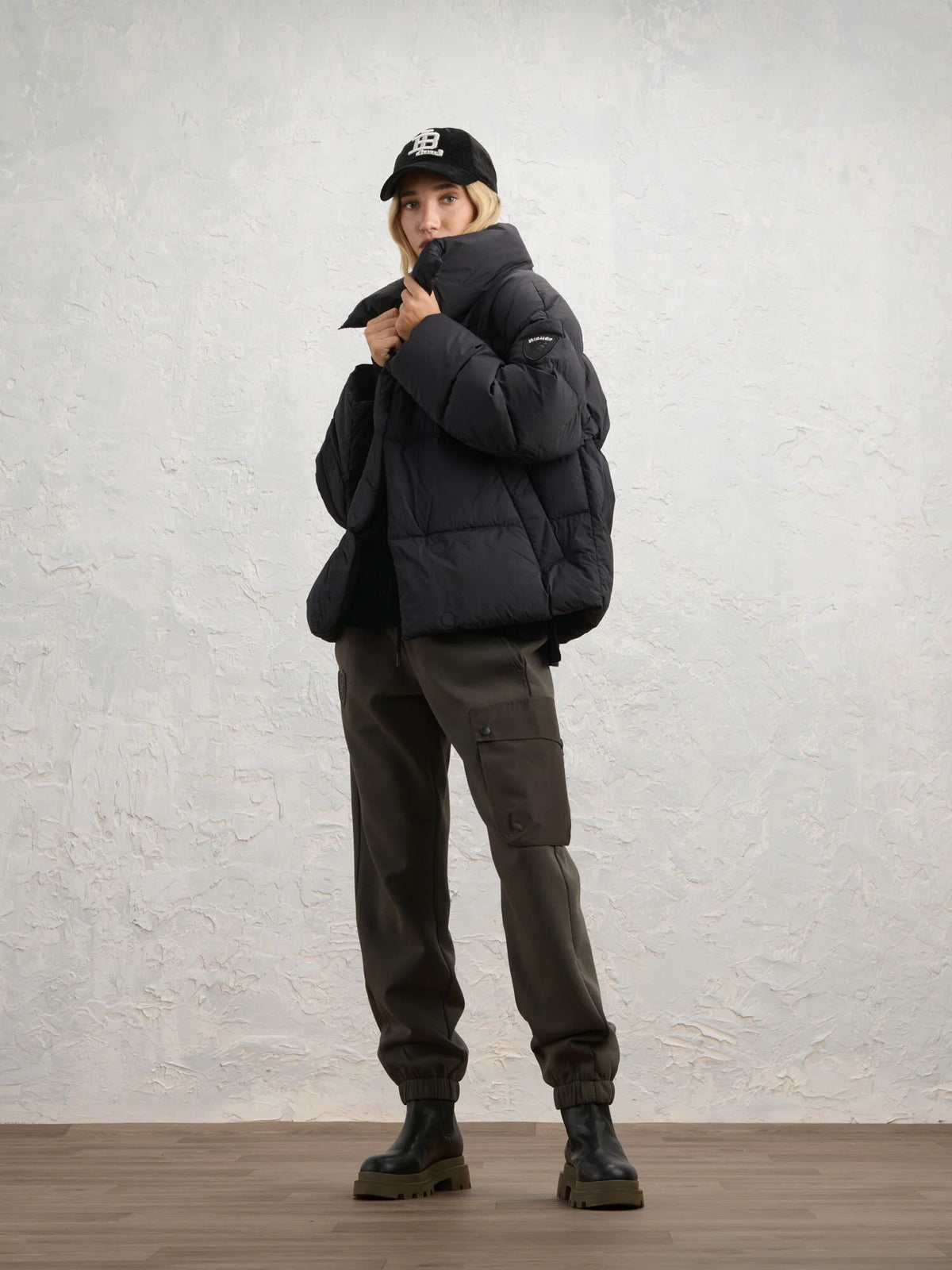 Piumino Blauer Ross — Nero — vista 3