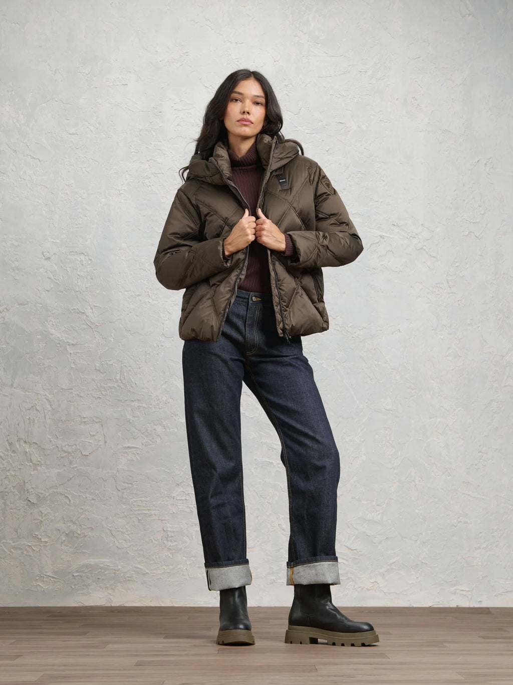 Piumino Blauer Tyndale — Marrone scuro — vista 3