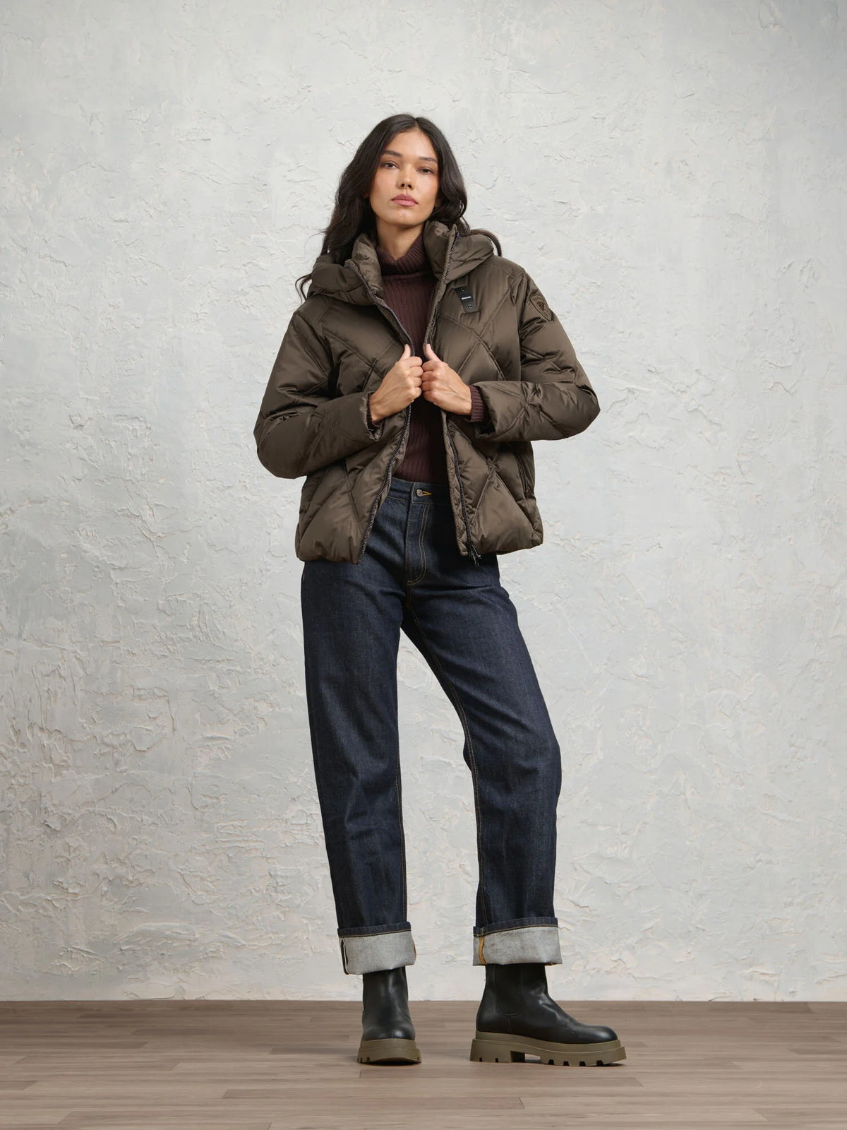 Piumino Blauer Tyndale — Marrone scuro — vista 3