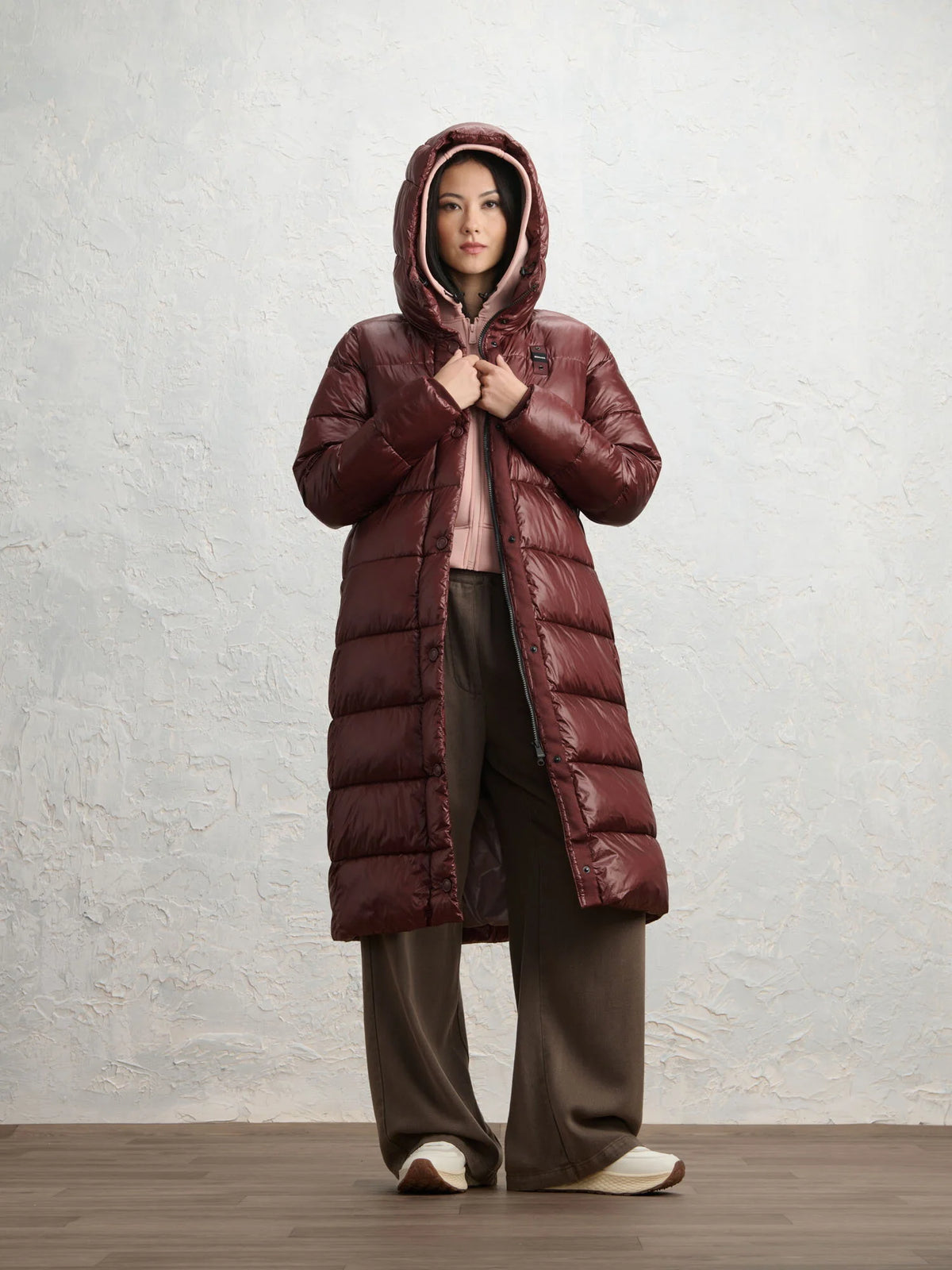 Piumino lungo Blauer Bellevue — Mogano — vista 3