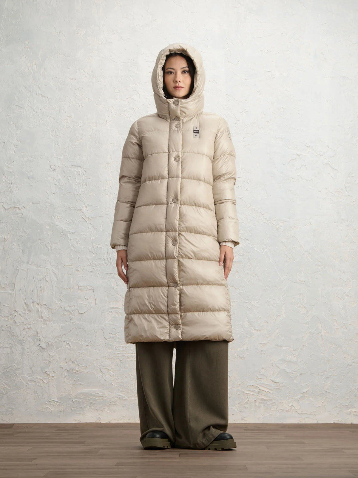 Piumino lungo Blauer Bellevue — Grigio nebbia — vista 3