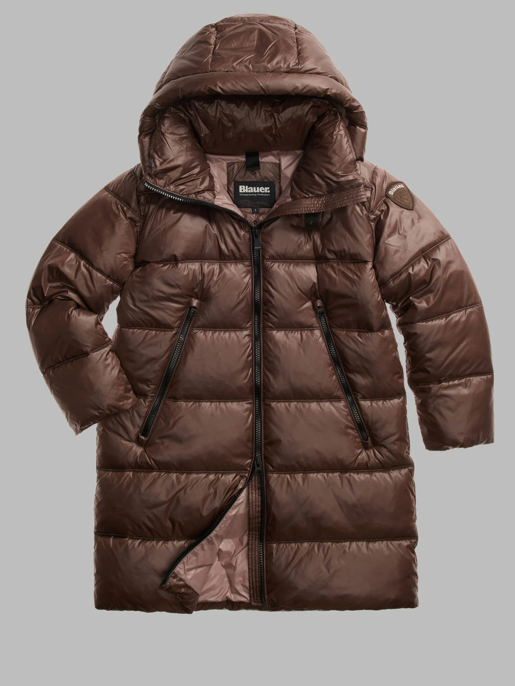Piumino lungo Blauer Armory — Marrone — vista 2