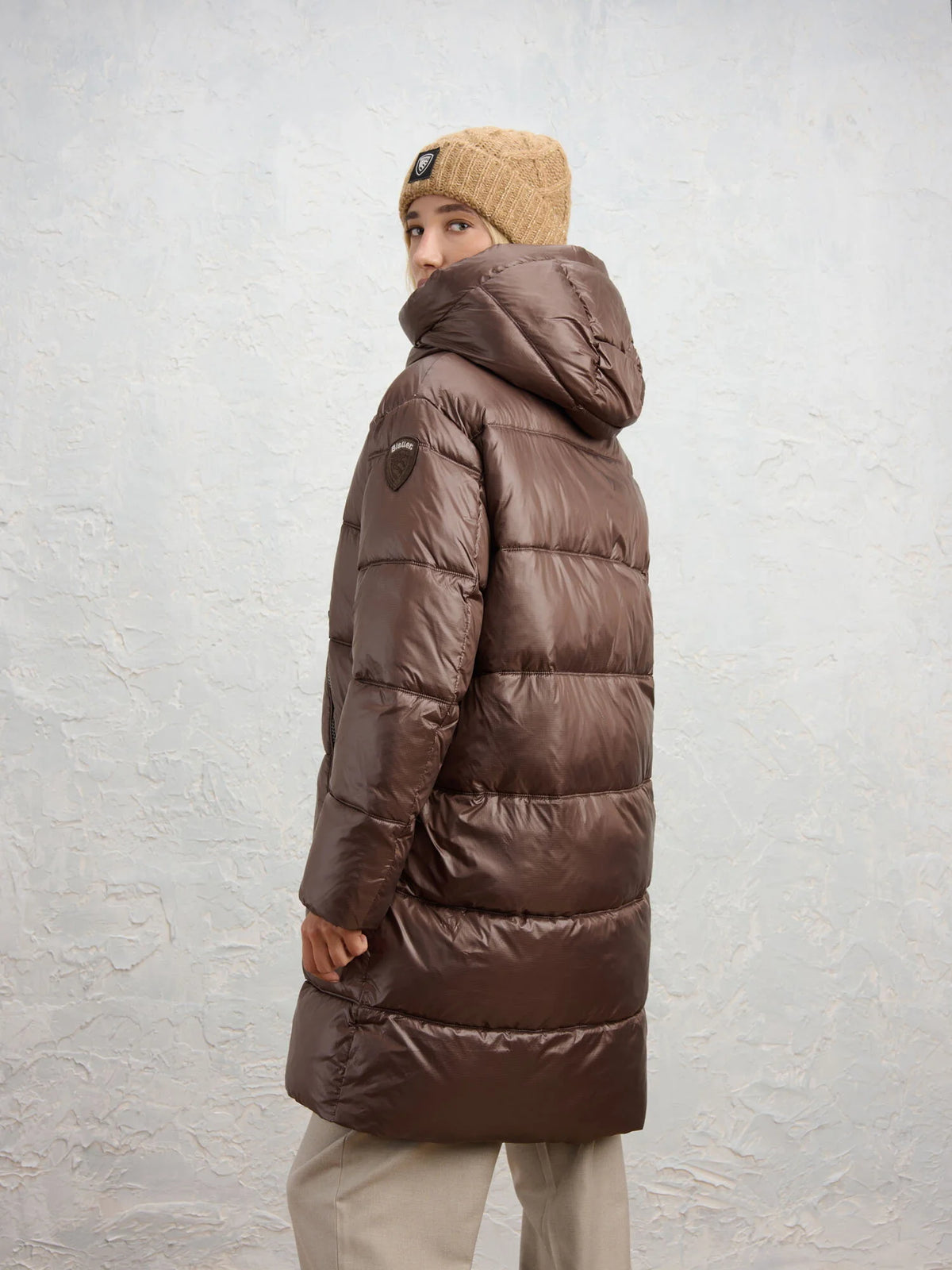 Blauer Armory long down jacket — Brown — view 4