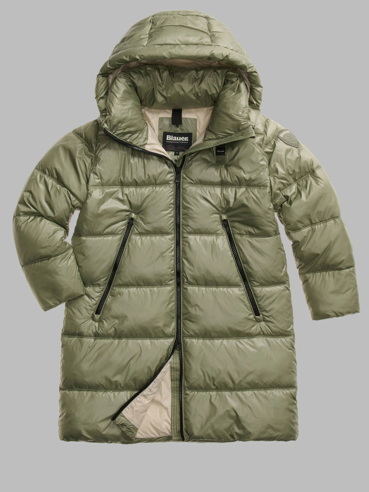 Blauer Armory long down jacket — Oil green — view 2