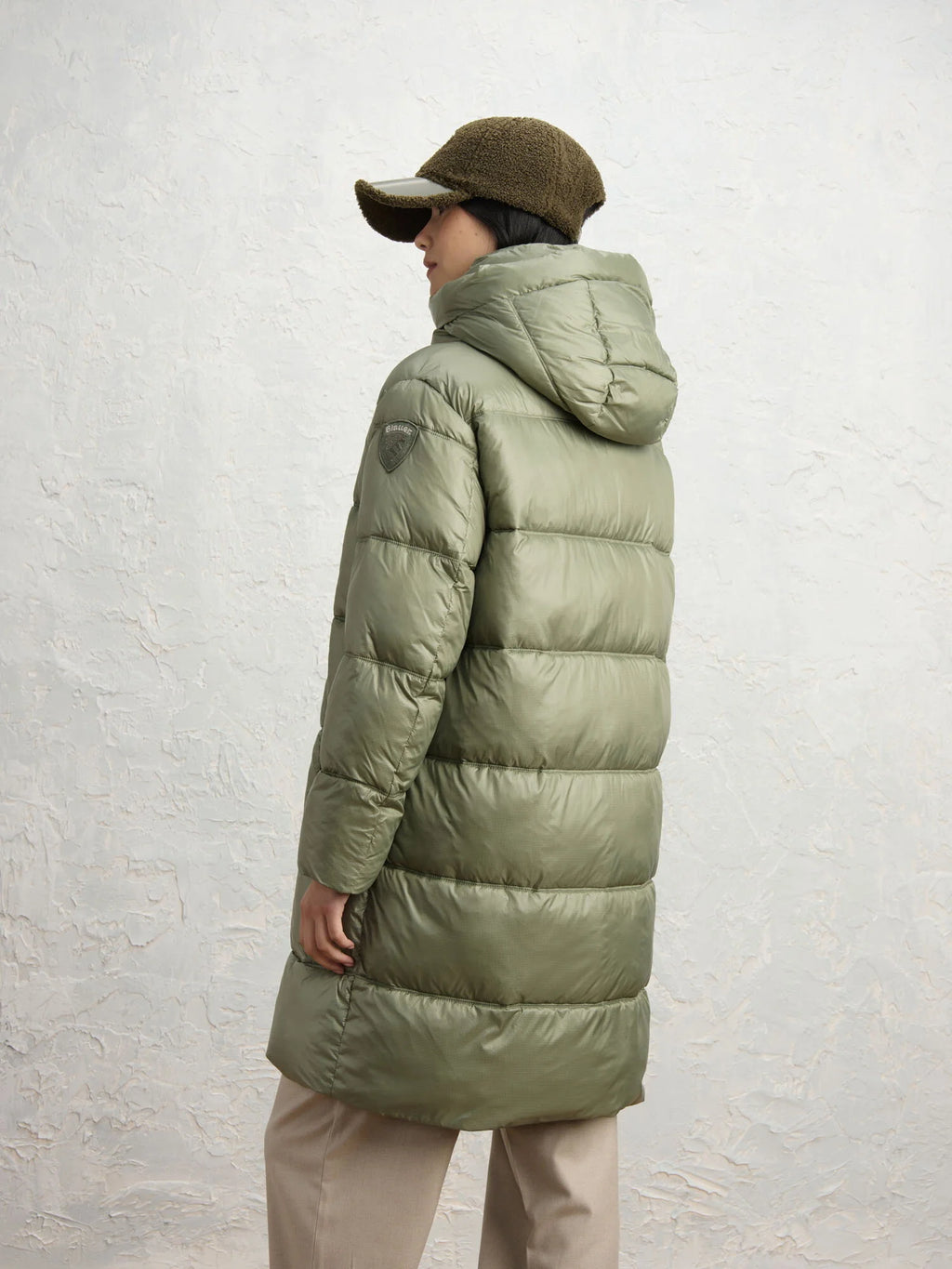 Blauer Armory long down jacket — Oil green — view 4