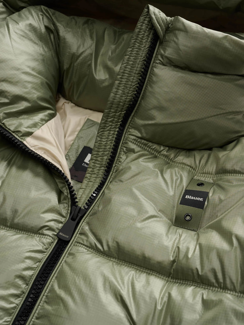 Blauer Armory long down jacket — Oil green — view 5