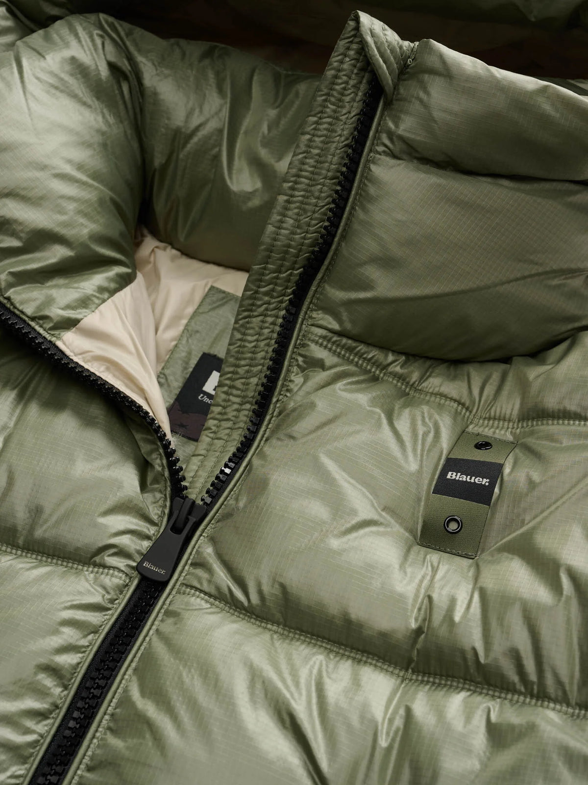 Blauer Armory long down jacket — Oil green — view 5
