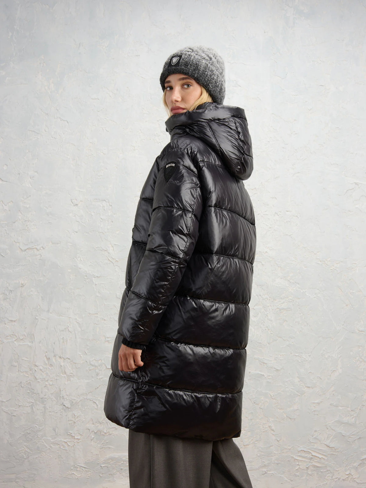 Blauer Armory long down jacket — Black — view 4