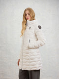 Piumino lungo Blauer Lyne — Bianco ottico