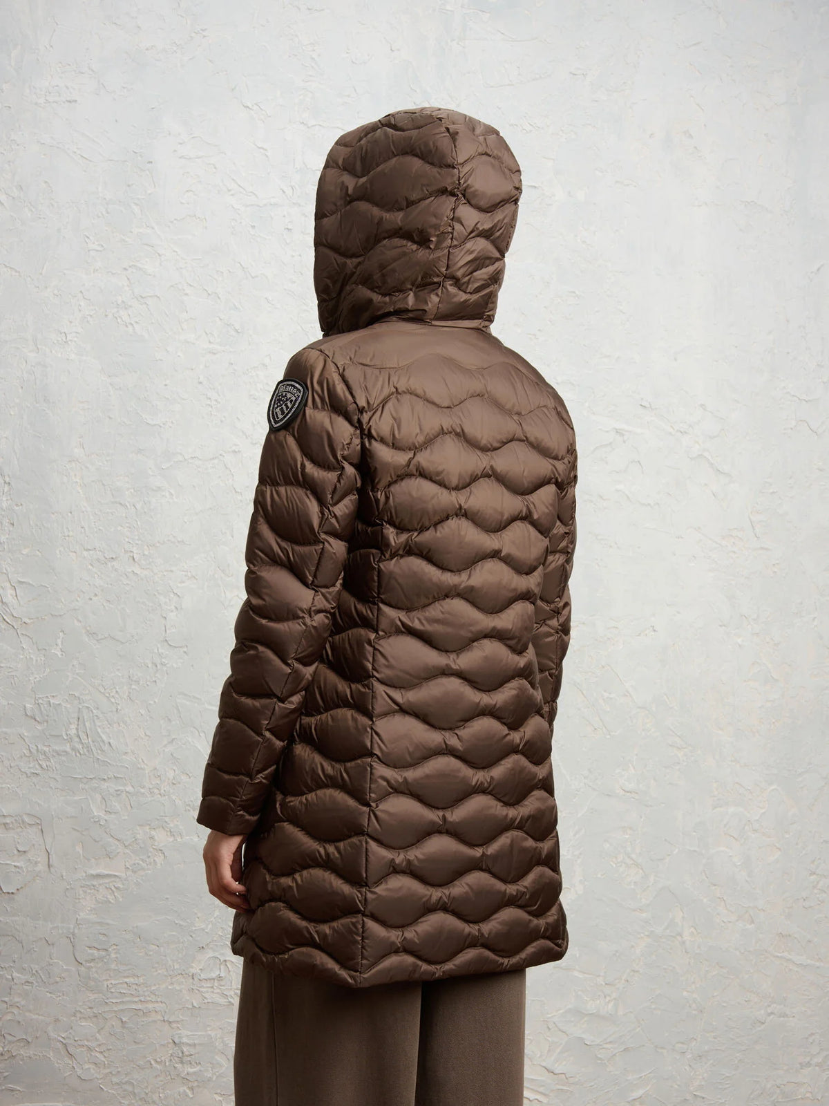 Piumino lungo Blauer Lyne — Marrone — vista 4