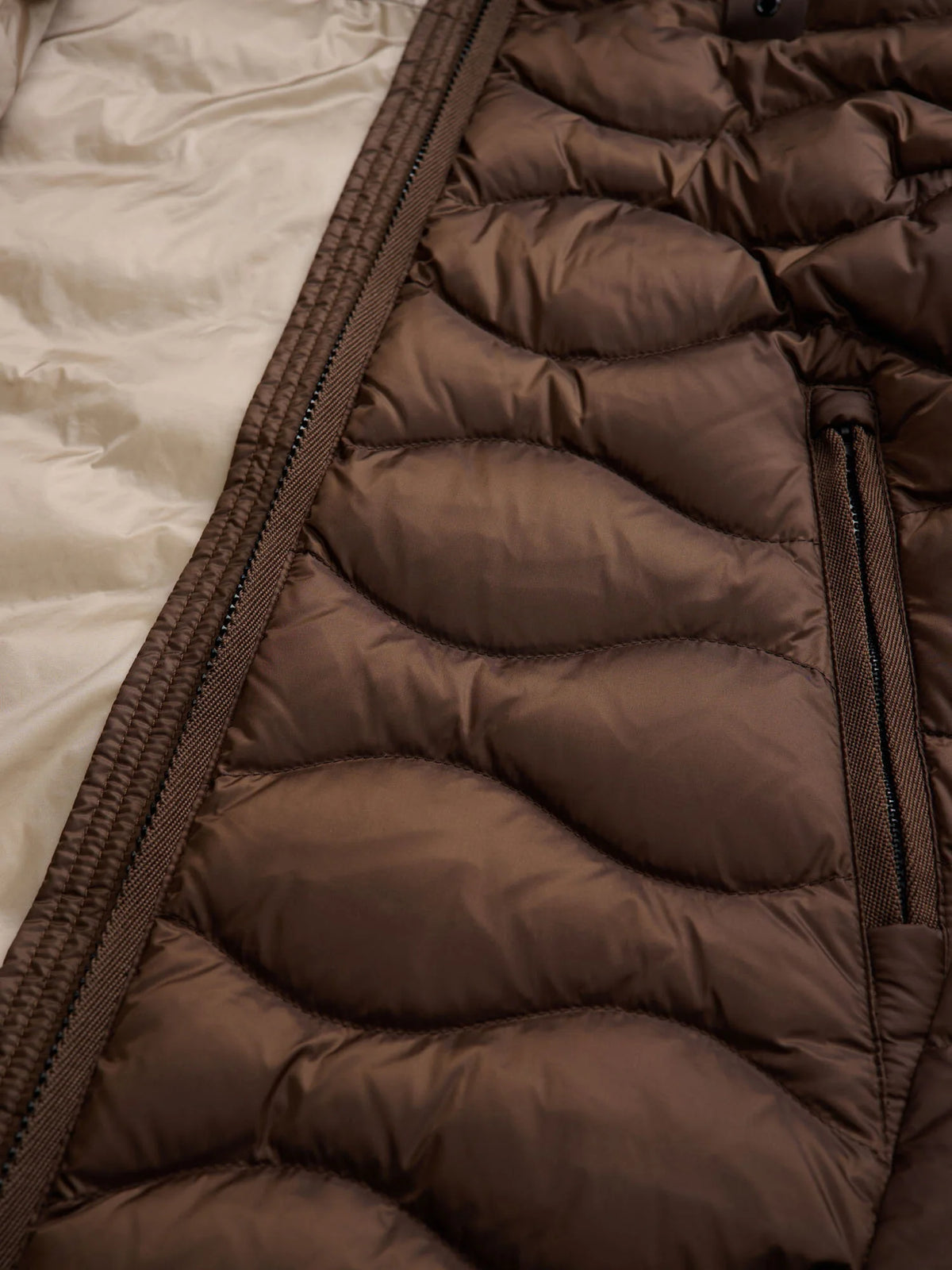 Piumino lungo Blauer Lyne — Marrone — vista 5
