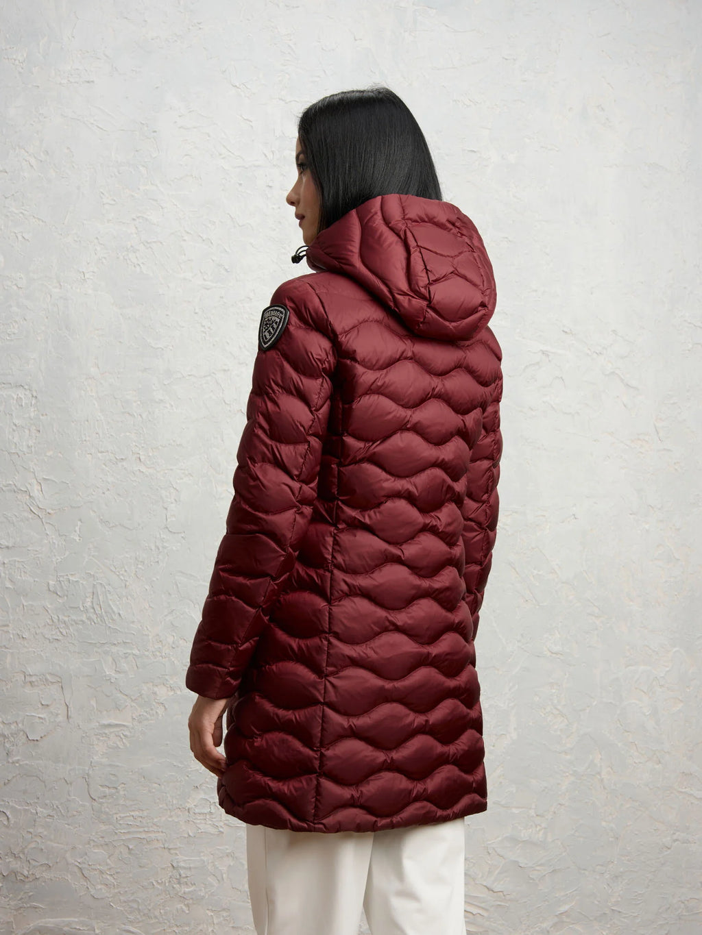 Piumino lungo Blauer Lyne — Mogano — vista 4